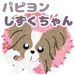 [LINEスタンプ] パピヨンしずくちゃん