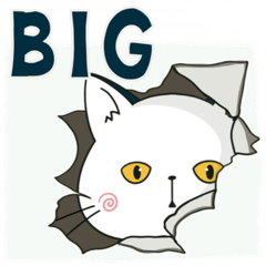 [LINEスタンプ] ぽけ猫☆BIGスタンプ編にゃ