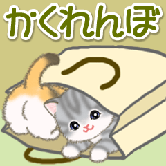 [LINEスタンプ] ころころ子猫がかくれんぼ