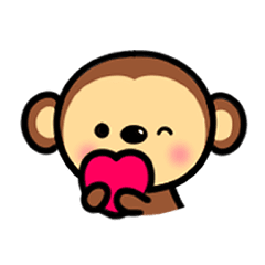 [LINEスタンプ] 動く！かわいい♡おさるさんの日常スタンプ