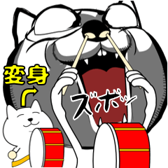 [LINEスタンプ] 飛び出す闇ネコ♪【使用難易度★★★】