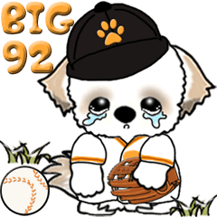 [LINEスタンプ] 【Big】シーズー 92『野球はじめました！』