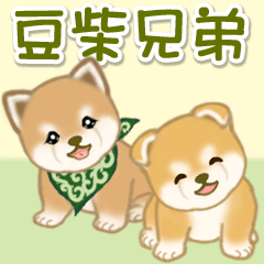 [LINEスタンプ] よちよち豆柴兄弟の毎日
