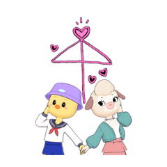 [LINEスタンプ] 擬人化の動物フレンズ