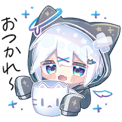 猫耳パーカーちゃん Lineスタンプ みなづき