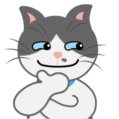 [LINEスタンプ] 表情豊かなハチワレグレー猫