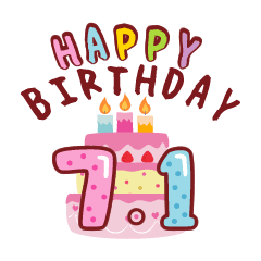 [LINEスタンプ] 7月の誕生日♪動く誕生ケーキ7月1日～16日