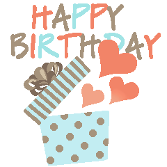 [LINEスタンプ] 【英語】誕生日おめでとう〈パステル絵本〉