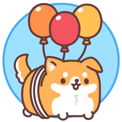 [LINEスタンプ] 飛び出す♪もっちりいぬ(夏にも使える)の画像（メイン）