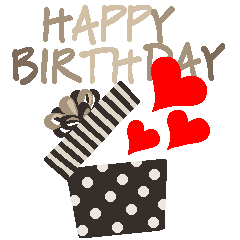 [LINEスタンプ] 【英語】誕生日おめでとう〈大人シンプル〉