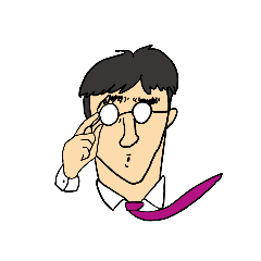 [LINEスタンプ] 眼鏡中年男性