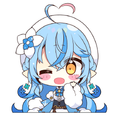 [LINEスタンプ] ホロライブ公式スタンプ「雪花ラミィ」