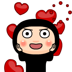 [LINEスタンプ] 黒タイツのアニメ顔