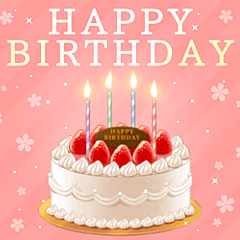 [LINEスタンプ] 大人かわいい*誕生日おめでとう*背景動く