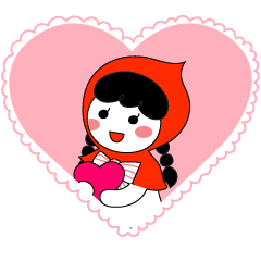 [LINEスタンプ] 赤いマント少女