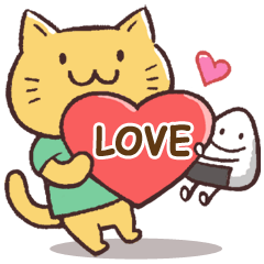 [LINEスタンプ] 猫とおにぎりの日常