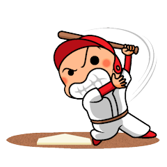 [LINEスタンプ] スポーツシリーズNo.12 デカ文字野球選手