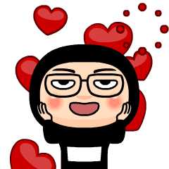 [LINEスタンプ] 黒タイツの【名無し】メガネ