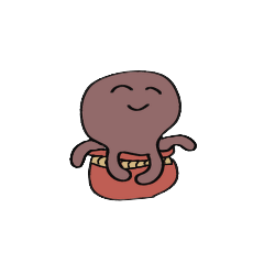 [LINEスタンプ] かわいいマダコくん