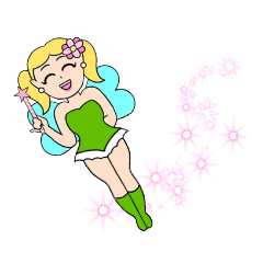 [LINEスタンプ] 古臭いキュートな妖精たちの画像（メイン）