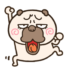 [LINEスタンプ] 【飛び出す】ウザ～く煽るパグ☆文字なしの画像（メイン）