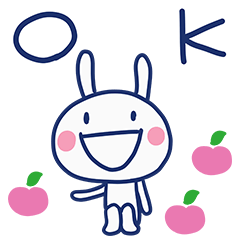 [LINEスタンプ] 家族連絡☆ほぼ白うさぎ